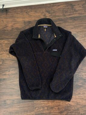 Patagonia Men's Brown and Black Patterned Jacket